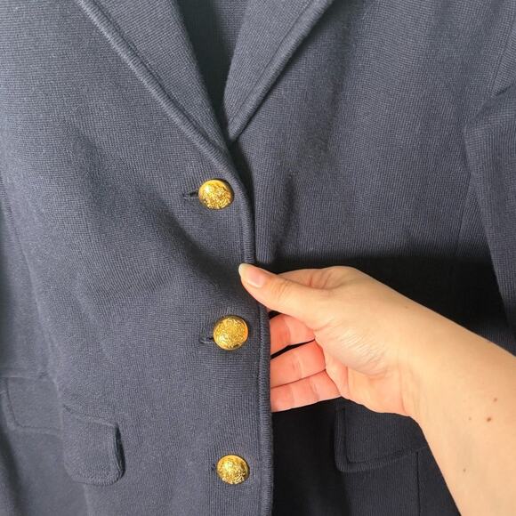 Lauren Ralph Lauren Cotton-Blend Sweater Blazer L - Picture 4 of 9